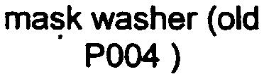 PTIl Issue Date LOO1 mask washer 1986 03-10757/12-21-98 LOO2 mask washer