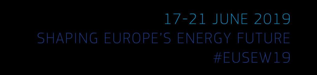 EUSEW 2018 Biggest event dedicated to renewables and efficient energy use in Europe 2540