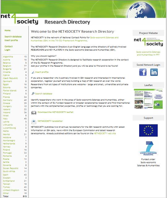 Activity SSH Partner Search Tool Research Directory to find and to