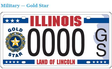 com/departments/ vehicles/license_plate_guide/military/gold_star.html. The link for the Affirmation for Illinois Gold Star License Plates is attached http://www.cyberdriveillinois.