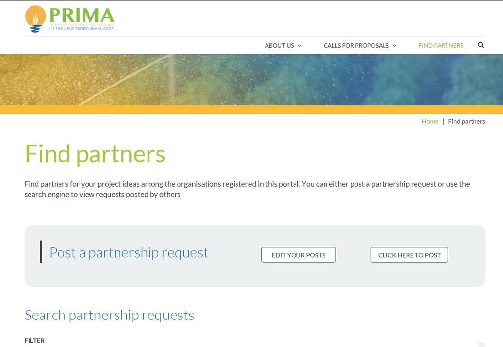 Find partners Find partners for your project ideas among the organisations registered in this portal.