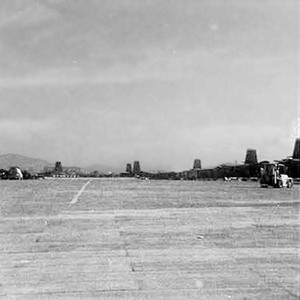3.26_33: Phù Cát Air Base, Flightline: C-7 Caribou (Australian) parking ramp.