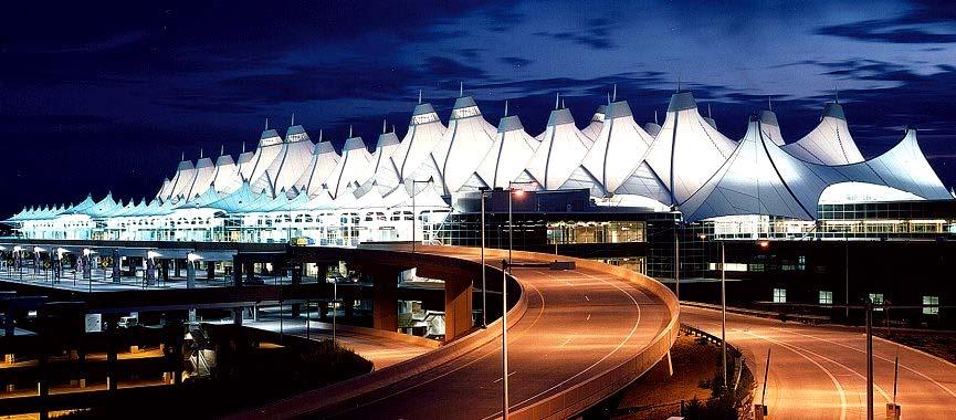 00/day One of the largest airports in the United States, the Denver International Airport hosts flights from over 187 destinations.