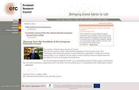 Up-to to-date Information ERC website at http://erc.europa.eu www.gu.