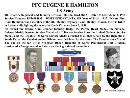 In fact, the only Korean War Medal of Honor recipient from Oregon, Loren R. Kaufman, lived in the Dalles, which is in the eastern section of the state.