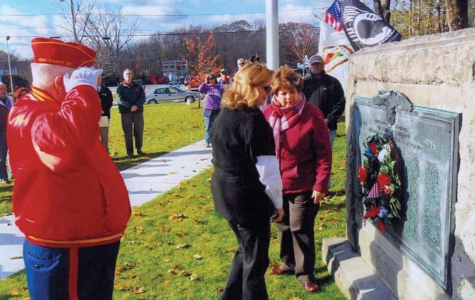 at Coventry, RI Veterans Day event Flags a