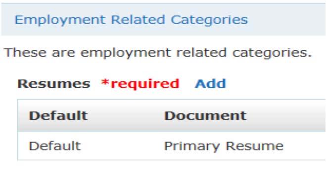 the Resume category Name your document, then click on Browse to select the