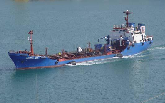 Vessels - Mediterranean: Mistra Bay Storage Capacity: 1,805 m 3 Speed: 12 knots Heating: 2,326 kw 7 Bow Thruster: 185