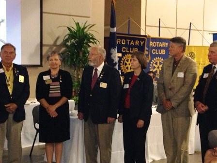 Beth Padgett receives the Oath of Office as Assistant Governor Russell Stall s Installation as next President of RCOG Four Rotarians were honored with the Rotary Club of Greenville Rotarian of the