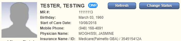 as a form of visual reference. The patient s name is next to the picture. It will be viewed as Last name, First name.