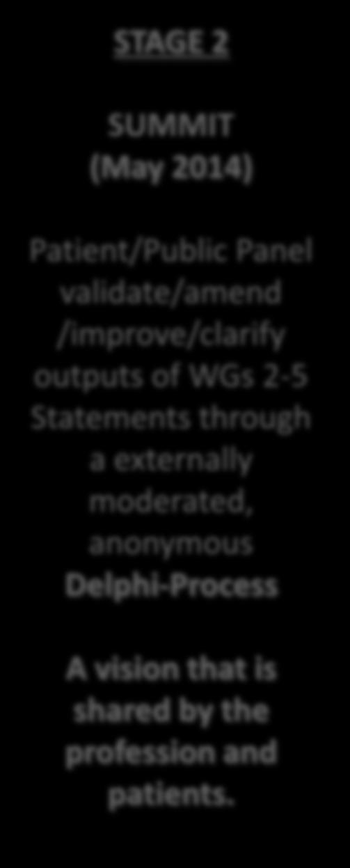 anonymous Delphi-Process A vision that is shared by the profession and patients.