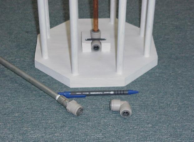 Model Water Tower Connector Vertical tube may be any diameter - use a reducer or increaser as necessary to change tube size Connector must be installed at the base of the model.