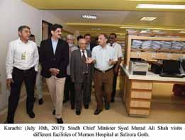 SINDH CHIEF MINISTER SYED MURAD ALI SHAH VISITED MMI HOSPITAL Sindh Chief Minister Syed Murad Ali Shah visited Memon Medical Institute Hospital, accompanied by Minister of Health Dr.