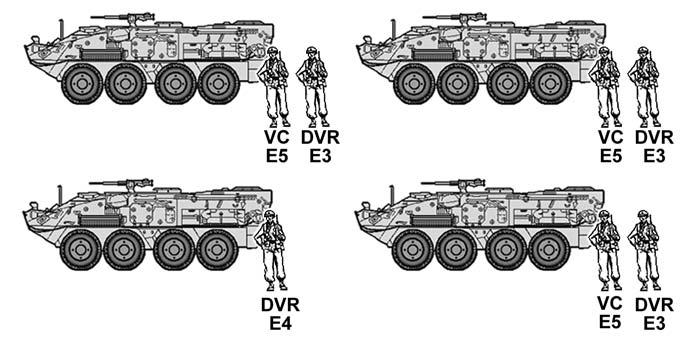 (4) While the platoon remains mounted, the platoon leader controls the movement of the platoon s ICVs.