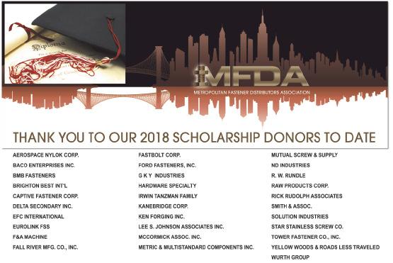 2018 Scholarships (continued from page 3) Thank you to those companies who donated door