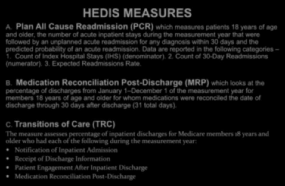 HEDIS MEASURES A.