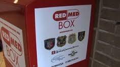 lotion, cream Empty containers Inhalers Safely Dispose of Unused or Expired Medications The Red Med Box is a joint effort among law enforcement, the Kalamazoo Household Hazardous Waste Center, and