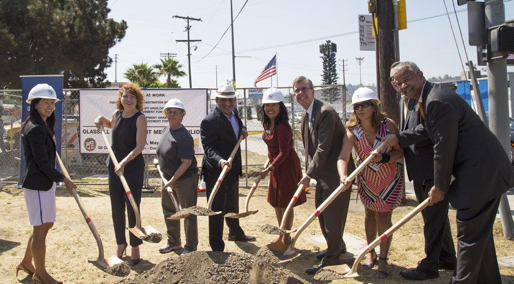 Glassell Park Transit Median Pavilion Groundbreaking Ceremony On August 11, 2016 the groundbreaking for the Glassell Park Transit Median Pavilion was held at the junction of San Fernando Road, Eagle