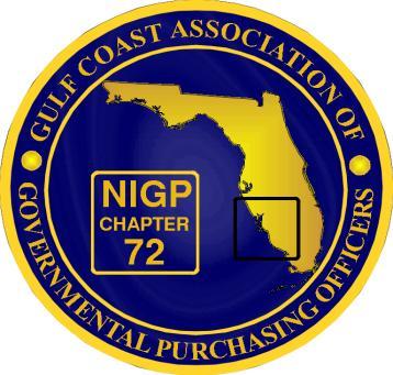 GULF COAST ASSOCIATION OF GOVERNMENTAL PURCHASING OFFICERS 72 ND CHAPTER OF NIGP QUARTERLY MEETING AGENDA Date: September 13, 2013 PLACE: Charlotte County Environmental Campus Training Room B 25550