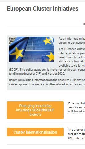 ECCP Tools Supporting Policy Makers : EU Cluster Initiatives