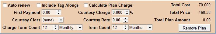 Plan Entry Tab Options Here we will take a closer look at the options located at the bottom of the Plan Entries tab.