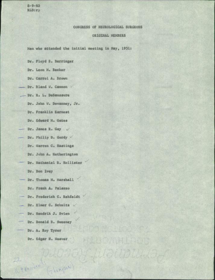 Founding Members, 11 would later become