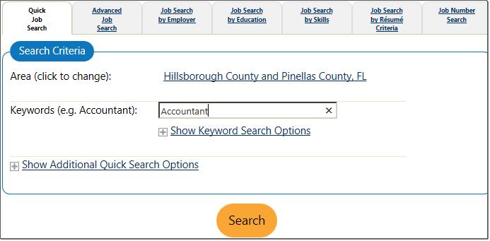 Find and Apply for Jobs Searching for job openings is the most powerful and commonly used feature in the system.