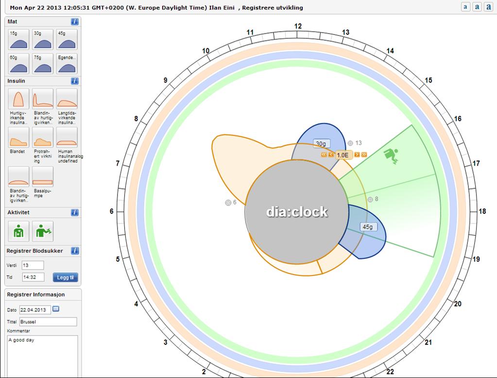 Description of Norwegian pilot Education: Development of visualization tool, dia:clock, as a help