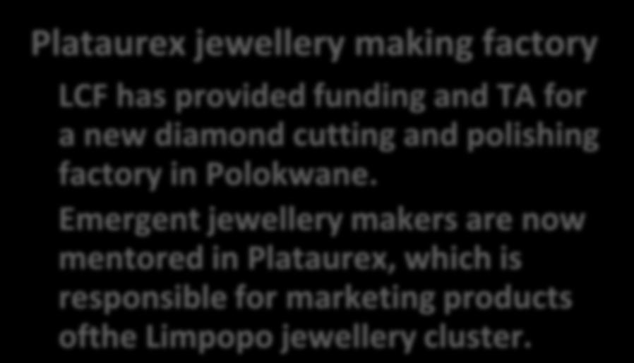 for marketing products ofthe Limpopo jewellery cluster.