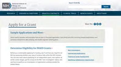 The NIAID website has excellent resources on Grant Writing.