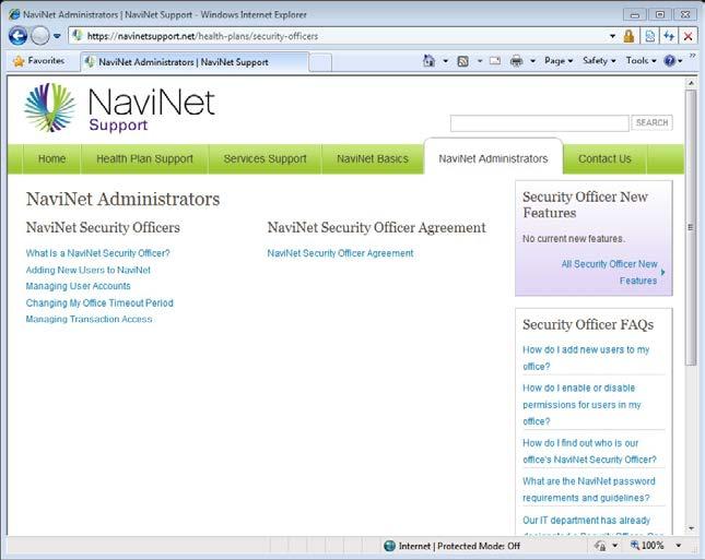 Section 3: Getting to Know the Help Tab NaviNet Basics.