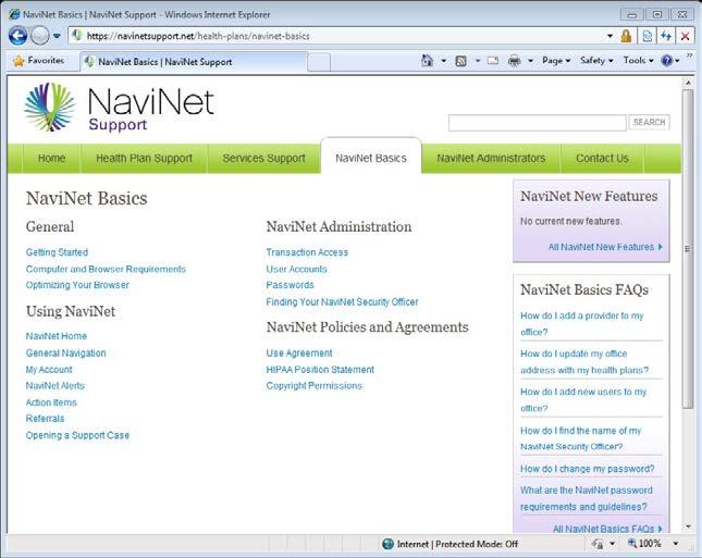 general information about functionalities. NaviNet Administrators.