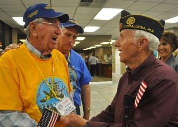 The Tuscaloosa Rotary Club sponsors the Honor Flight program every year and raises over $80,000 to cover the expenses. The veterans fly for free and spend the day in Washington D.C. visiting the War memorials, the Tomb of the Unknown Soldiers, and many more activities.