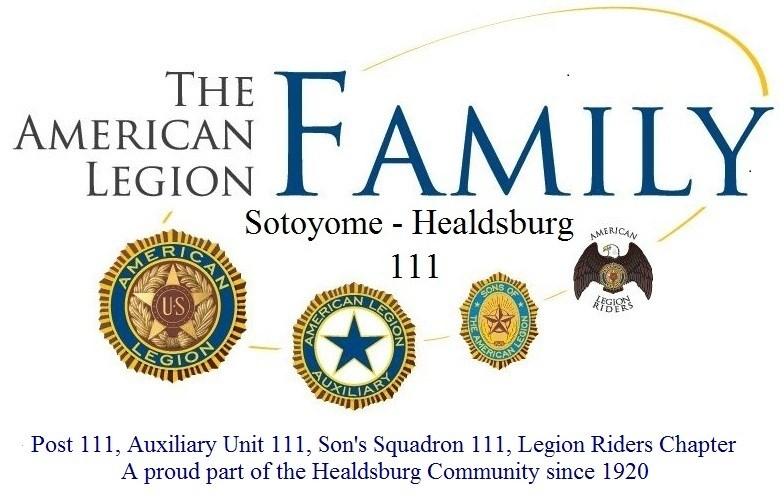 Sotoyome Post 111 The American Legion PO Box 281 Healdsburg, CA 95448 RETURN