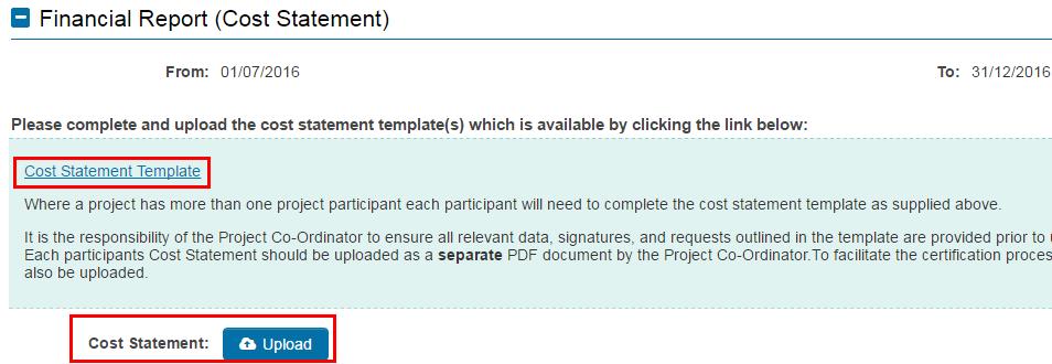 If you complete and submit a report with an incorrect due date the EPA s Grant Application and Project Management Portal will not recognise that the cost statement for the correct period has been