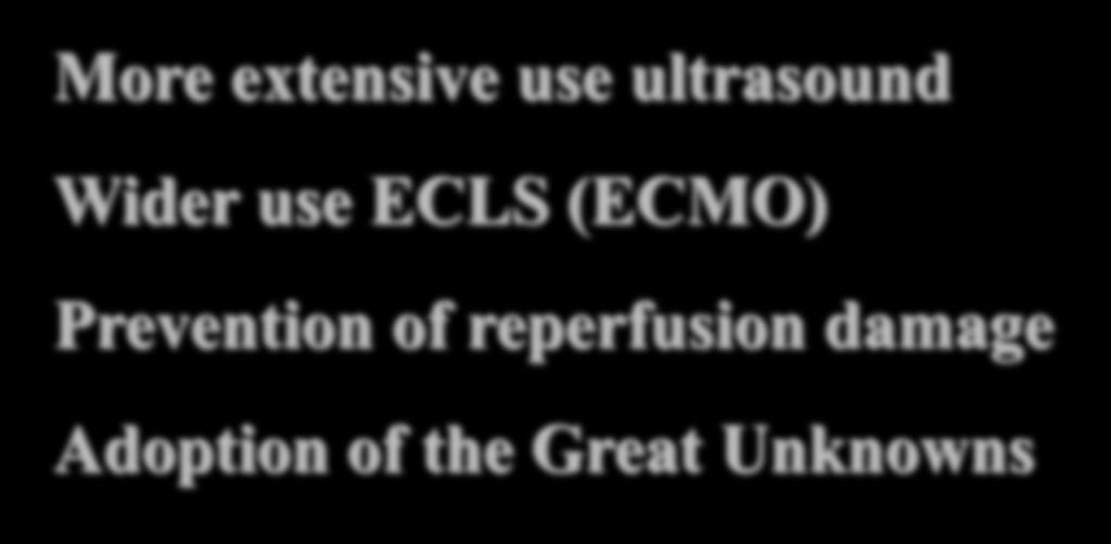Other things may include:- More extensive use ultrasound Wider use
