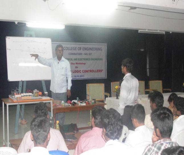 Poornachandra, Dean IQAC, ECE, SNS College of Engineering was the resource person gave the lecture for III year B.E.EEE students who introduced the DSP to the students and explained its importance.