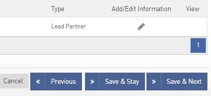 11 (41) 3.1.2 Partners tab Click Add/Edit information Icon in the view. Partner information page opens.