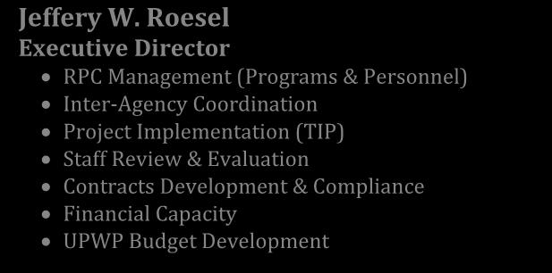 Appendix A RPC Staff Organization Chart: Effective 7/1/2018 Regional Planning Commission Budget &