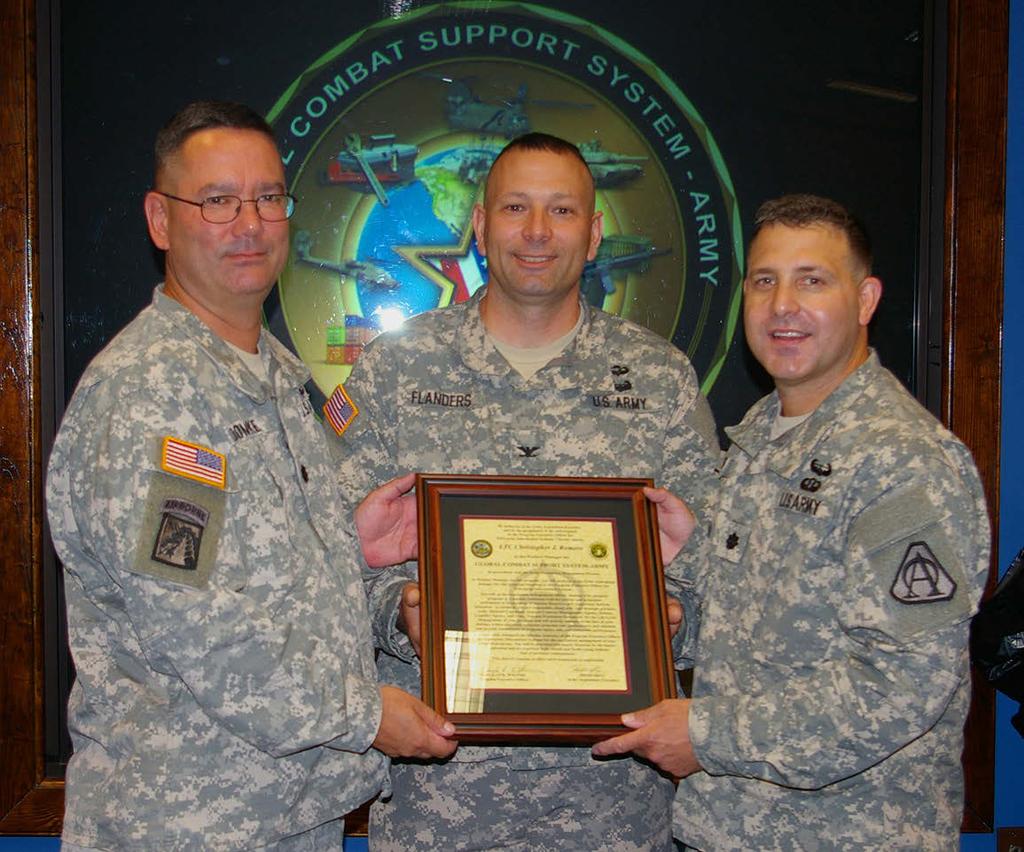 COL Flanders lauded LTC Domke for guiding the GCSS-Army team