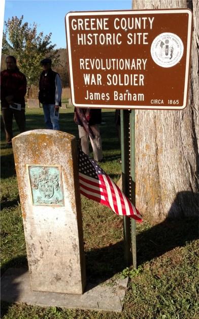 Visit Patriot James Barham Grave.