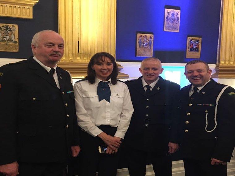 Mayo Civil Defence, Mayo Fire Service and Camp West members in attendance at Adverse Weather State Reception at Dublin Castle hosted by An