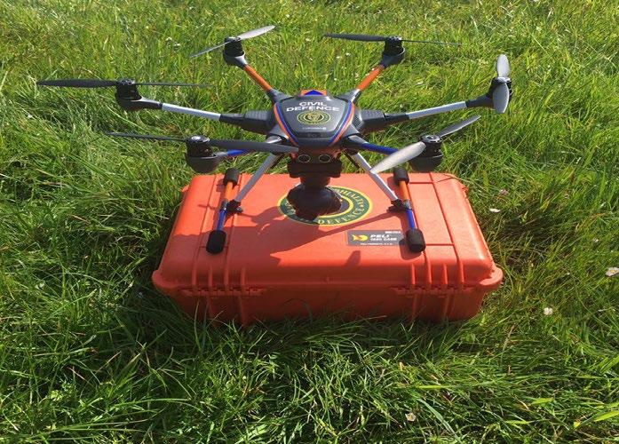Mayo Civil Defence have been issued with a Typhoon H Drone with thermal capability from the Department of Defence and three of our