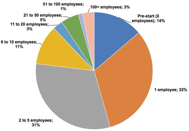 Figure 9-4: (Other Businesses) How many full-time equivalent staff does your business employ in Gloucestershire?