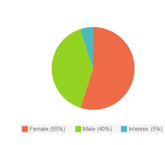 Gender The next chart provides a snapshot regarding the North Simcoe Health Link patient s gender.
