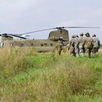 Once qualifications were complete, they conducted aerial training inside a CH-47 Chinook, completed a land