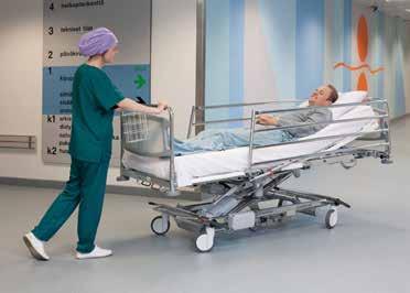 convenient for health care staff Less need for lifting of patients from one bed to another Stable yet easy to maneouvre Good access to the patient both for the surgical team imaging