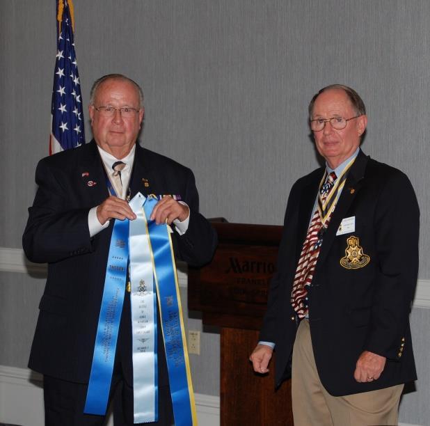 Board of Governors Meeting 08-October-2016 President David Eagan presents State Streamers to