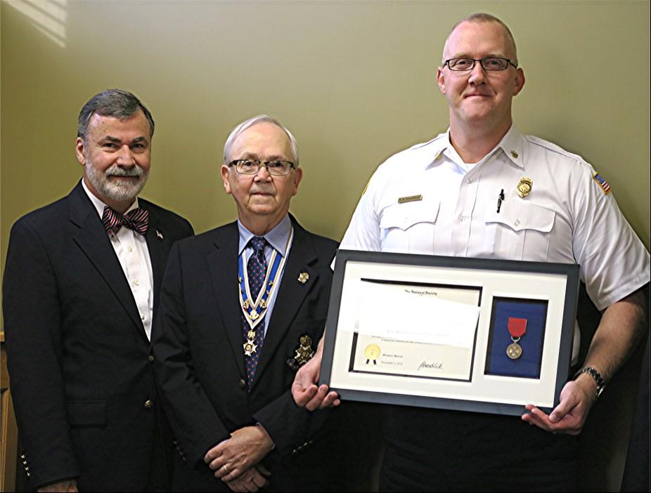 Fire Safety Commendation Medal awarded to Assistant Fire Chief David Pennington, Springfield Fire Department, Springfield, MO.