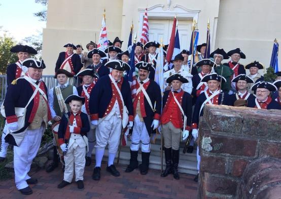 After the memorial service the compatriots marched in the Yorktown Victory Celebration Parade. The trip was a very patriotic experience for all the compatriots.